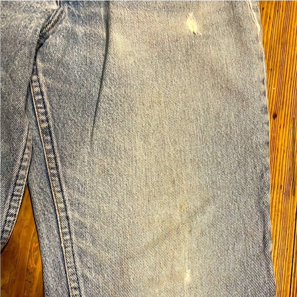 UNISEX TRUE VINTAGE DISTRESSED DENIM STRAIGHT LEG LEVIS JEANS - 32 Orange Label - Picture 6 of 9